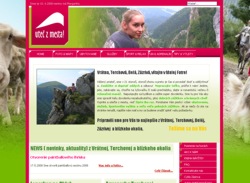 Web stránka spoločnosti Uteč z mesta.