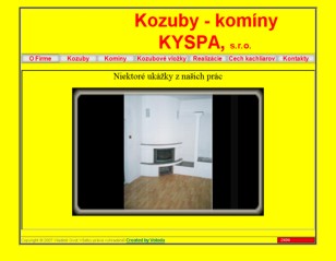 Web stránka firmy KYSPA, s.r.o.