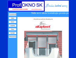 Web stránka spoločnosti Profiokno