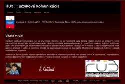 Web stránka spoločnosti RU3