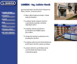 Web strnka firmy Lambda 