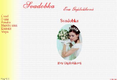 Web stránka firmy Svadobka